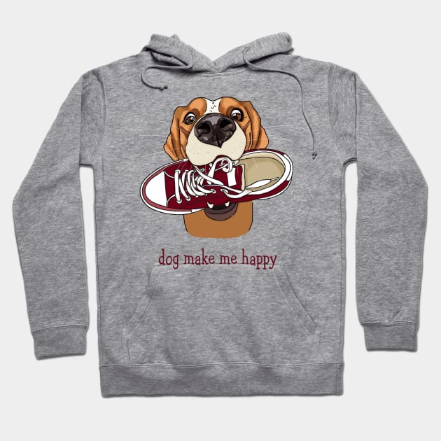 life with a dog. Dog make me happy Hoodie by KateQR